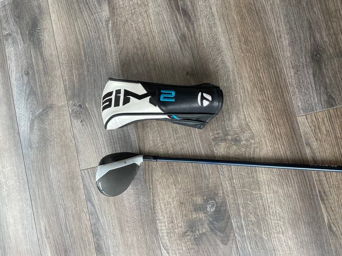 Men's Used TaylorMade Left Hand Sim Max Fairway Wood Regular Flex 3 Wood Fujikura Venture Shaft