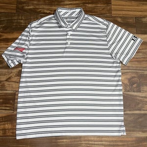 Budweiser Under Armour XL/2XL Mens Heat Gear Short Sleeve Button Polo Golf Shirt