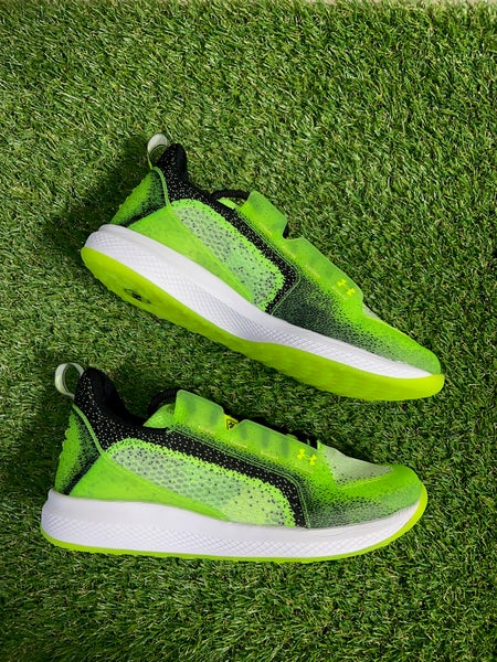 Under Armour Bryce Harper 6 'Hyper Green' Turf Baseball 3024321-300 Men Sz  9.5