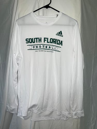 USF FOOTBALL TEAM ISSUED WHITE LONGSLEEVE *NEW*