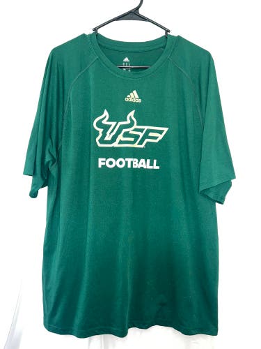 USF FOOTBALL TEAM ISSUED GREEN T-SHIRT *NEW*
