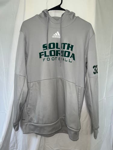 USF FOOTBALL TEAM ISSUED GRAY HOODIE *NEW*