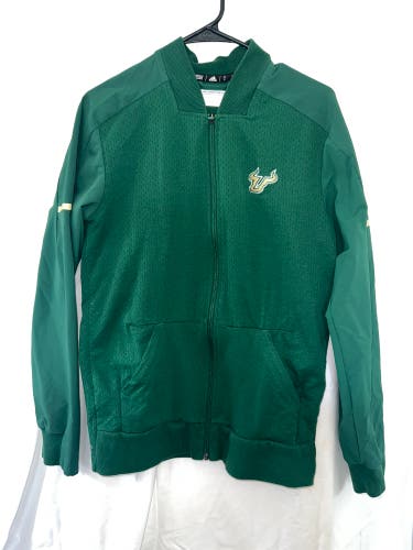 USF FOOTBALL TEAM ISSUED GREEN FULL ZIP CLIMALITE *NEW*