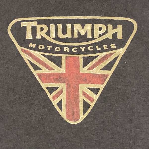 Lucky Brand X Triumph Motorcycles T Shirt Mens Large Distressed