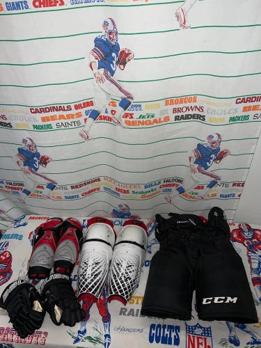 Youth Hockey Pads Girdle, Elbow Pads, Shin Guards, Gloves