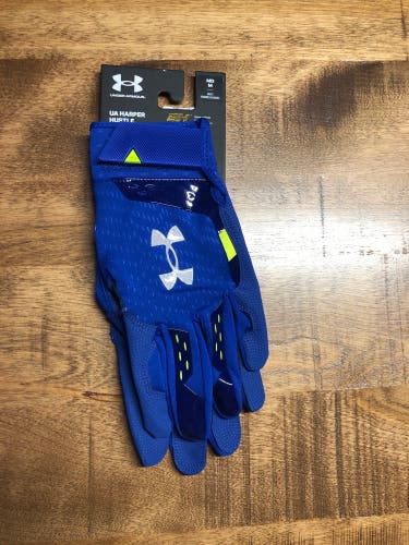 New Medium Under Armour Harper Hustle Batting Gloves