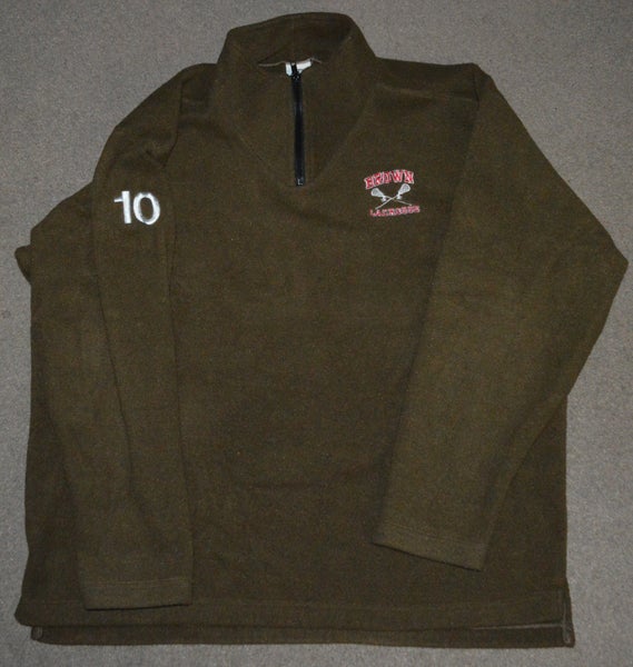Brown Bears Lacrosse Team Issued 1/4 Zip Fleece Pullover Large