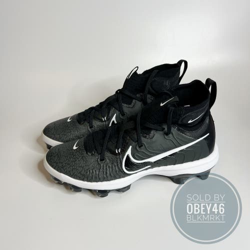 Nike Alpha Huarache NXT MCS Black/White Baseball Cleats 10.5