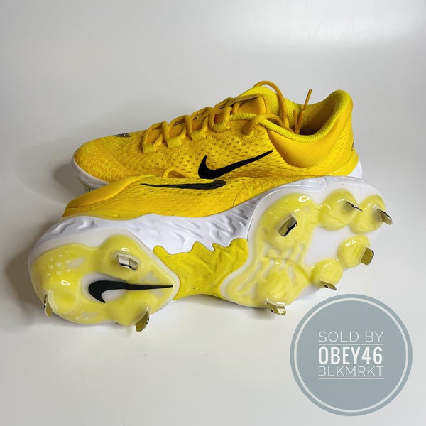 NEW Nike Alpha Huarache Elite 4 Metal Baseball Cleats Yellow Size 7  DR6851-701