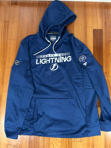 Victor Hedman 77 Tampa Bay Lightning Fanatics Authentic Pro Hoodie 2XL Team Player Issue