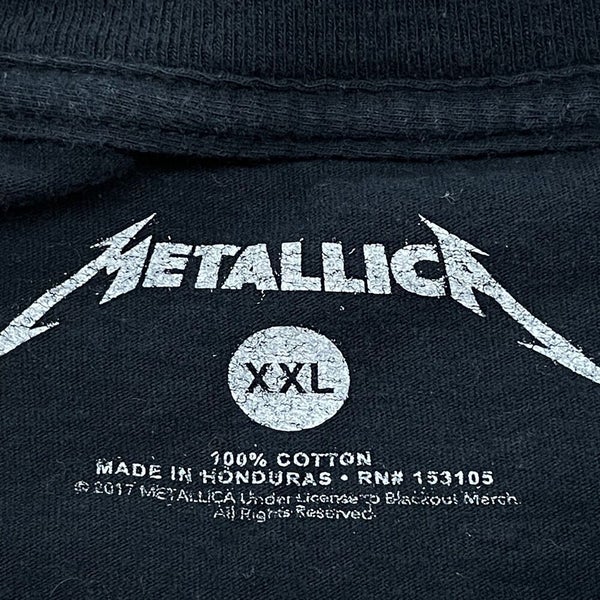 Metallica Band Shirt Men 2XL Adult Rock Music Concert Ride The Lightning  Retro