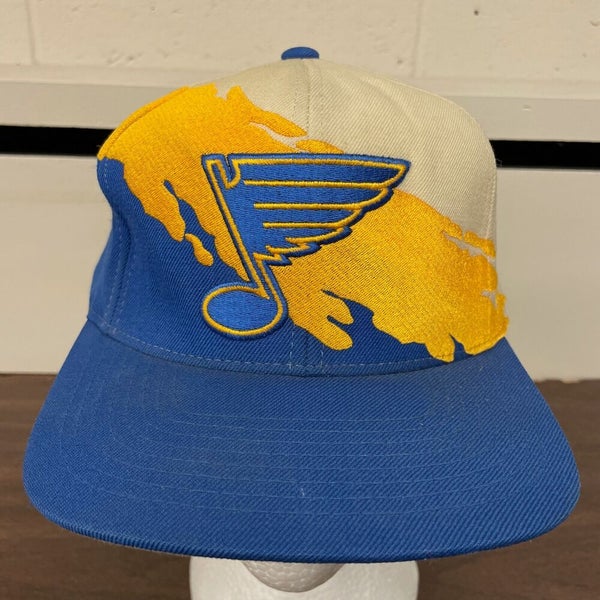 St. Louis Blues Mitchell & Ness Vintage Snapback Hat - Cream/Blue
