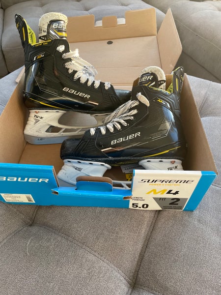 Size 5.0 Intermediate Used Bauer Supreme M4 Hockey Skates Size 5
