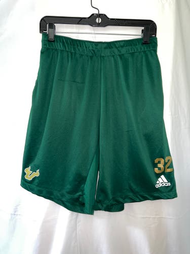 USF FOOTBALL TEAM ISSUED ADIDAS SHORTS GREEN