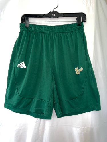 USF FOOTBALL TEAM ISSUED ADIDAS SHORTS GREEN *NEW*