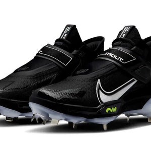 Size 12  Mens Force Zoom Trout 8 Elite Black Grey Baseball Cleats