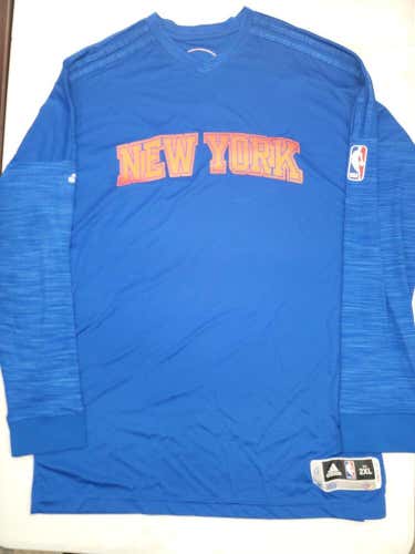 30406 Adidas KNICKS KYLE O'QUINN Game Used Authentic Long Sleeve Warm Up w/COA