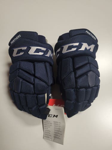 New Senior Navy Blue CCM HGTK Gloves 13" Florida Panthers Pro Stock Gloves