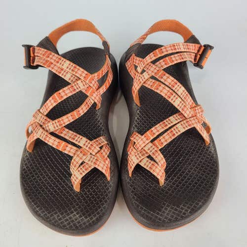 CHACO ZX/2 Classic Womens Sport Sandals Orange Plaid Hiking Size: 7
