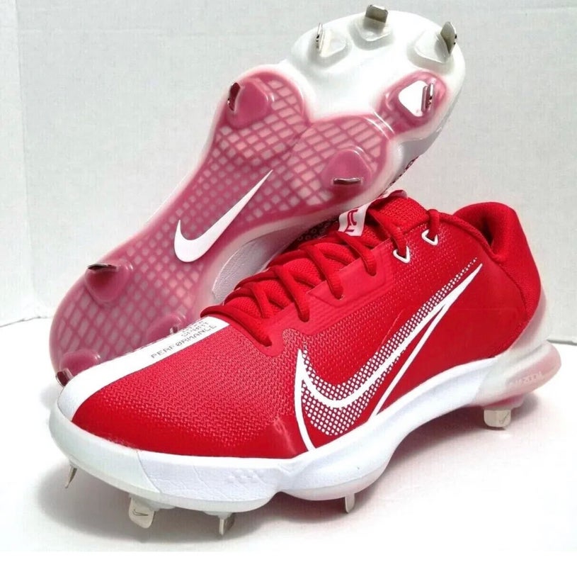  Nike Men's Force Zoom Trout 7 Pro Metal Baseball Cleats  (us_Footwear_Size_System, Adult, Men, Numeric, Medium, Numeric_8) Red/White