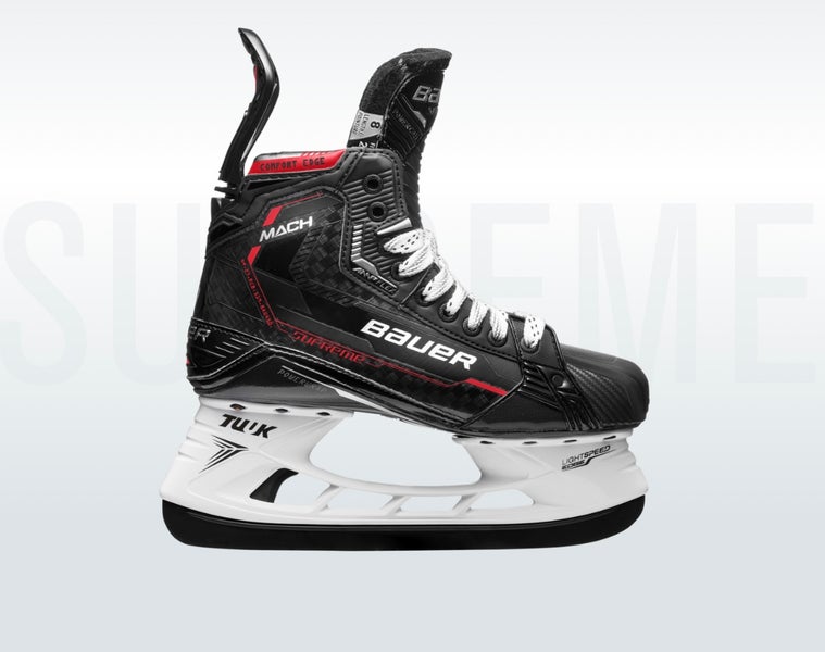 *New* Red Bauer Regular Width Size 11 Supreme Mach Hockey Skates