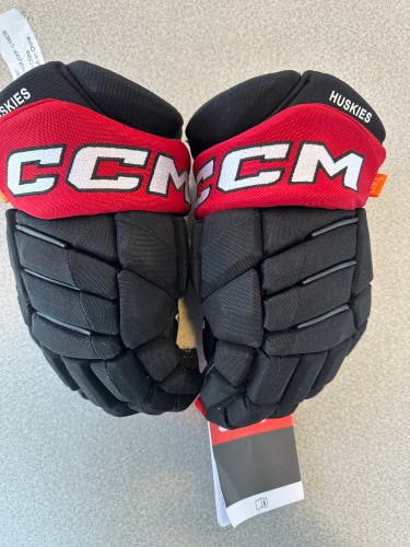 Brand New Northeastern University CCM FT1 Pro Stock Gloves Size 13