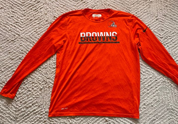 Cleveland Browns Pro Stock Sideline Longsleeve Shirt. XL Coach Kirby Wilson