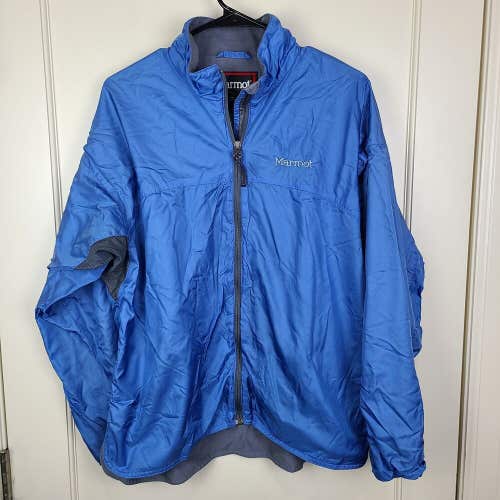 Marmot Womens Blue Fleece Lined Windbreaker Jacket Coat Hiking Cycling Size: XL