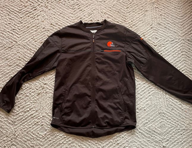 Cleveland Browns ProStock OnField Coaches Jacket Sz Large