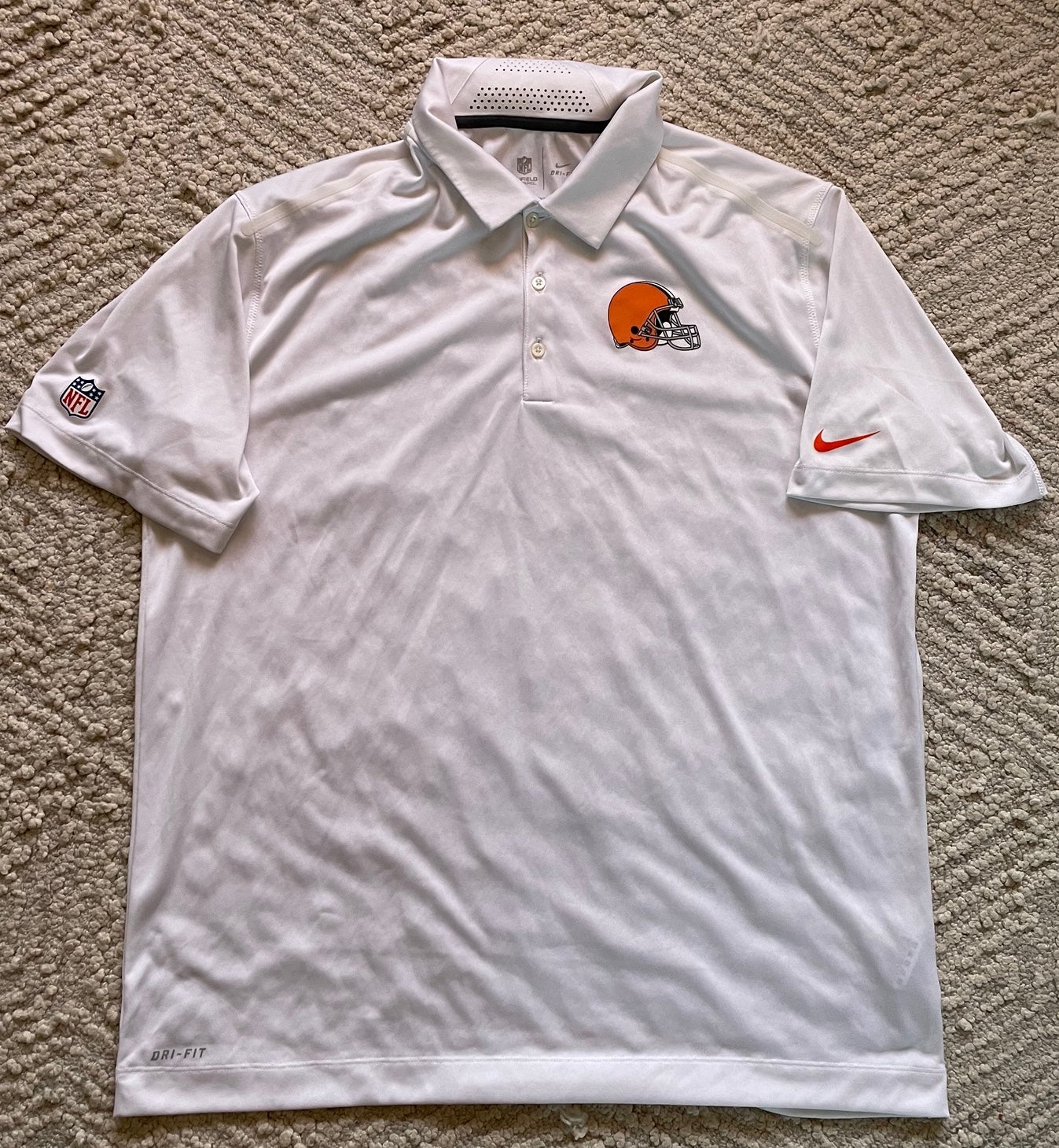 cleveland browns dri fit polo