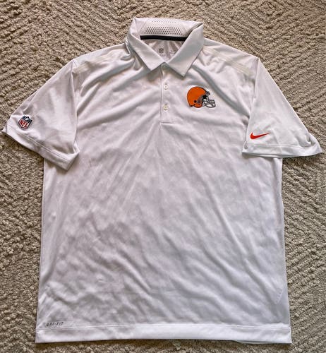 Cleveland Browns ProStock OnField Coaches Polo sz XL