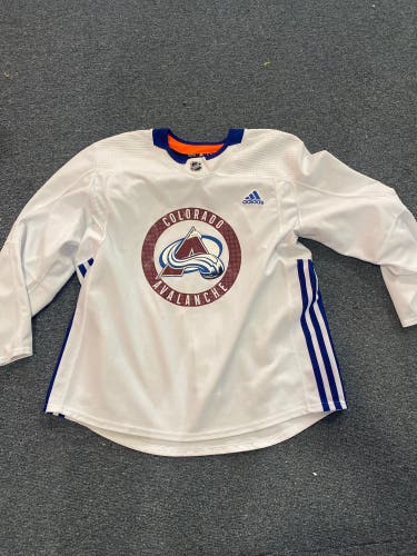 New Adidas Colorado Avalanche Team Issued MIC Authentic Practice Jersey Size 56 No Patch