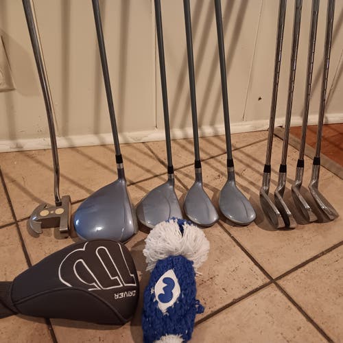 Used Womens Set 10 Piece Ladies Flex  Driver, 3W, 5H,6H 7-SW