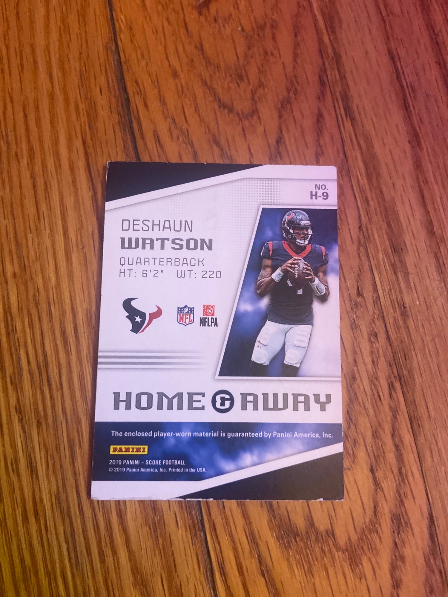 Deshaun Watson Jersey Patch Texans Card