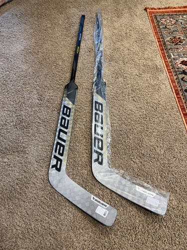 2 BRAND NEW Senior Bauer Regular Mach Goalie Sticks 25" Paddle