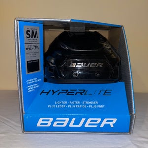New Small Bauer Hyperlite Helmet - Black
