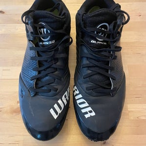 Men's Warrior Burn 9.0 Cleats - Size 9 1/2, Black