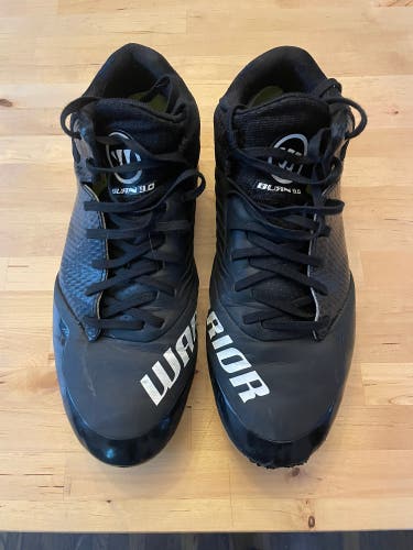Men's Warrior Burn 9.0 Cleats - Size 9 1/2, Black