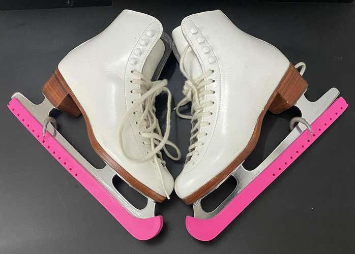 Riedell Model 355 A Silver Star Ladies Ice Skates Size 5 1/2 A EUC