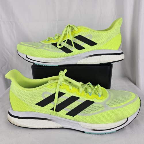 adidas Primegreen Supernova+ Comfort Yellow Volt Running Shoes Mens Size 12.5