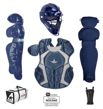 All Star Players Series Youth Catchers Box Set Fits Ages 7-9 NAVY MEETS NOCSAE