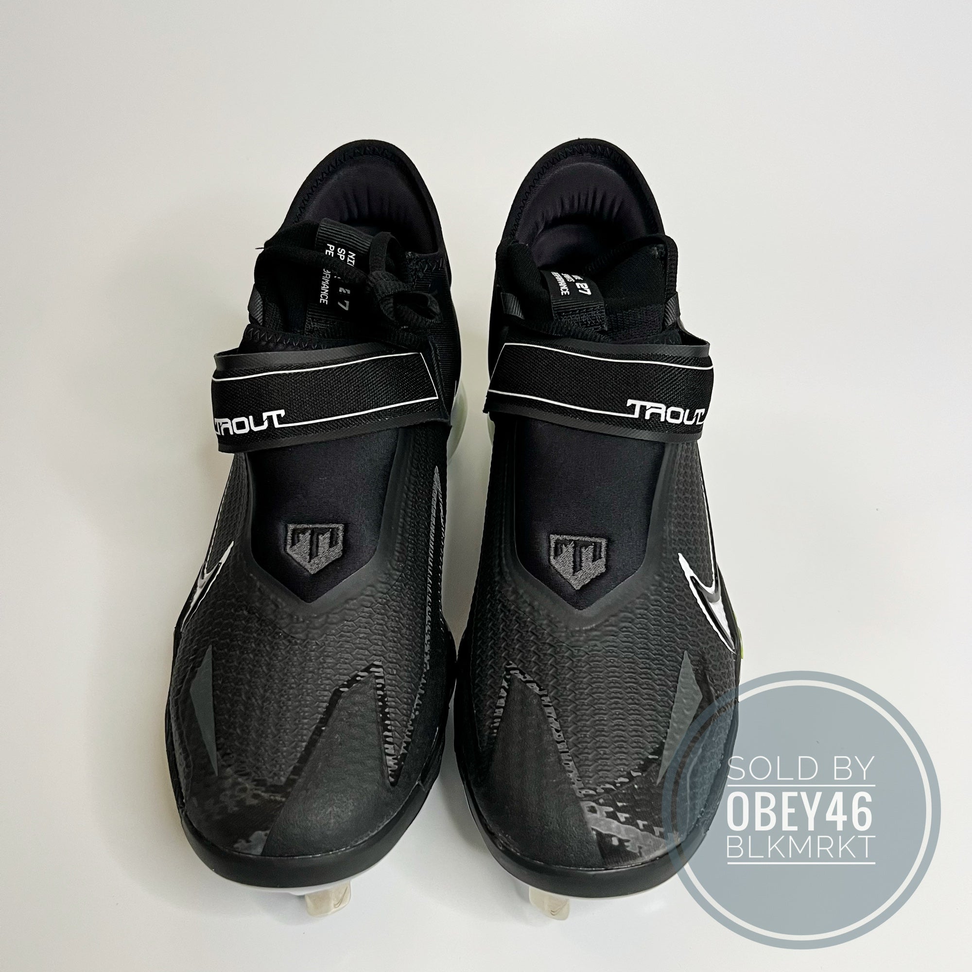 Nike Force Zoom Trout 8 Elite Black Grey Baseball Cleat Amazon.com | Nike Force Zoom Trout 8 Elite Metal Baseball  main image 2
