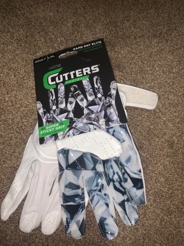 Brand New Adult Football Receiver Gloves Game Day Elite By Cutters