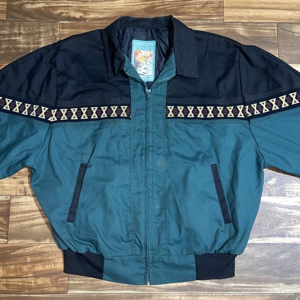 Vintage Canyon Guide Outfitters Aztec Native Blanket Lined Jacket