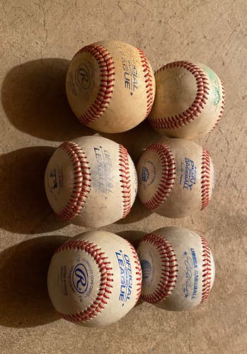 Baseballs 6 Pack Baseballs Good Condition