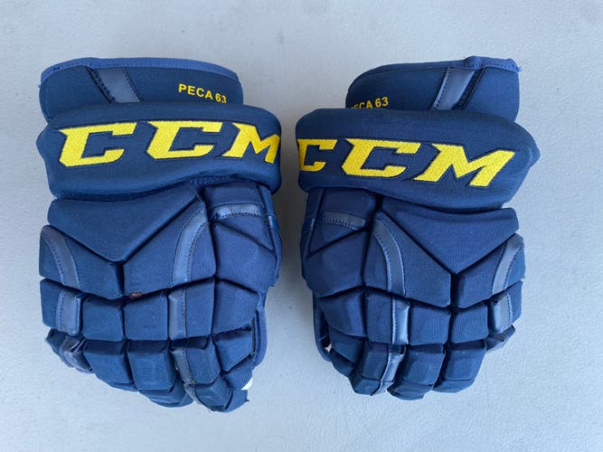 CCM HG12 Pro Stock 13" Hockey Gloves Navy Blue 3842