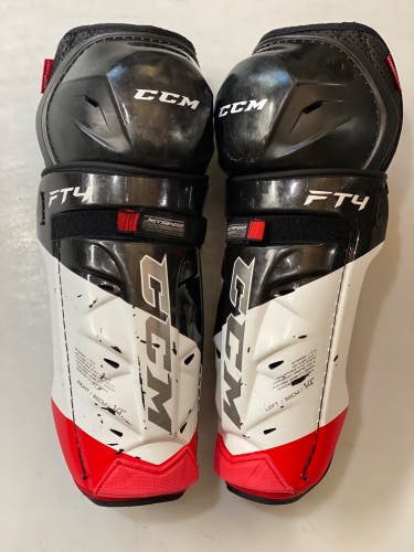 Used Size 14” CCM JetSpeed FT4 Shin Pads