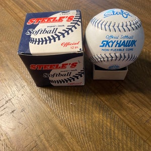 Steeles 12” sky hawk  Genuine Leather softball 6pk