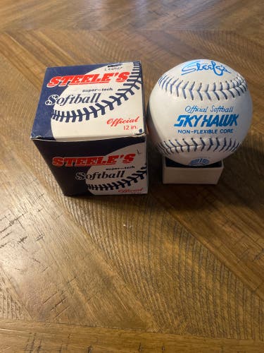 Steeles 12” sky hawk  Genuine Leather softball 6pk