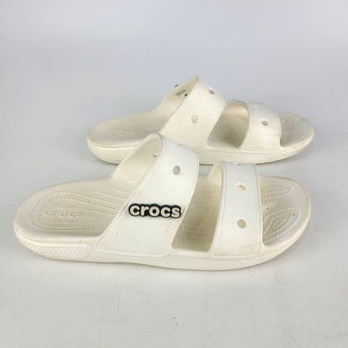 Crocs Classic 206761 Two-Strap Sandals Waterproof Slides White Mens 8  Womens 10